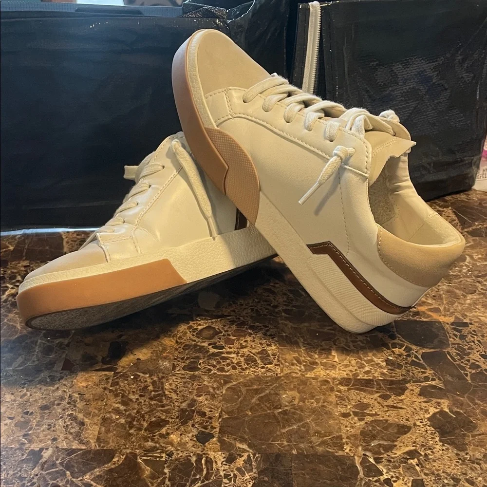 Dolce Vita Cream and Tan Sneakers - Picture 8 of 9